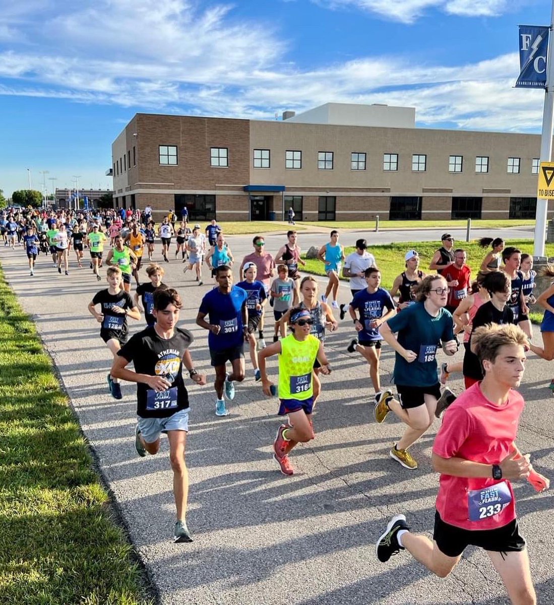 FTCSC's tweet photo. Register! A FT tradition-30th Annual 5K/2K Run/Walk Fast Flash! 
Walk/Run-either way, participating supports @FTEFconnect Franklin Township Education Foundation, you support our students &amp; teacher!
Register at - https://t.co/aUZ1zes1rB 

#BestTrophyEver #FastFlash #WeAreFlashes https://t.co/FAGXtOoy5T