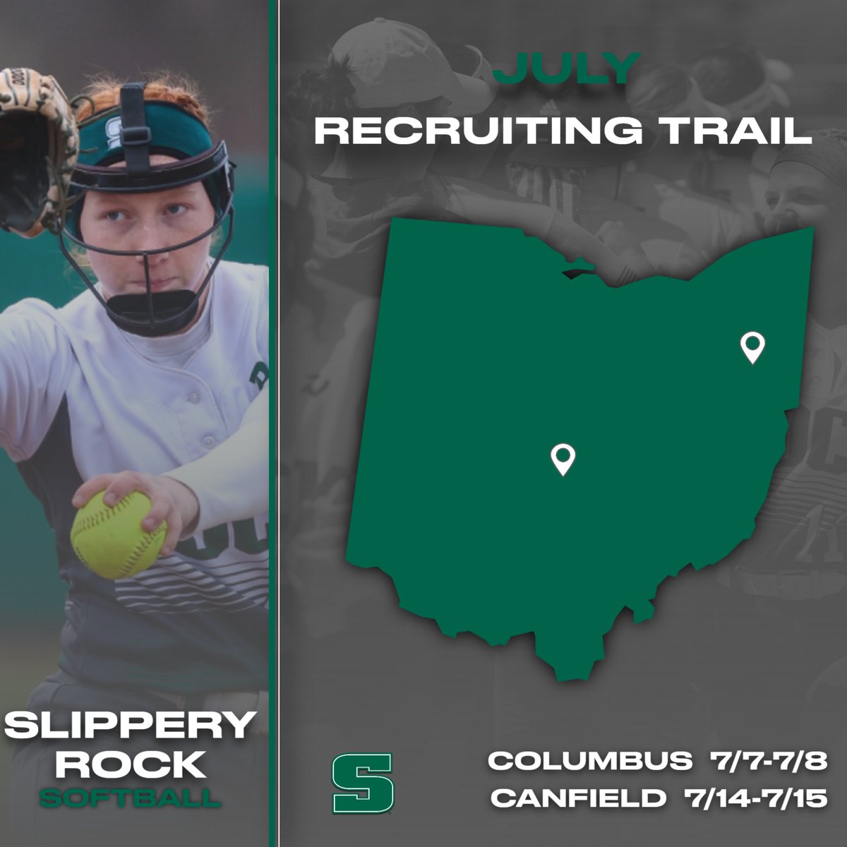 Our next recruiting stops!

Also, don't forget, July 26th is our summer Prospect Camp! Sign-up today through the link in our bio or heading to Rock Athletics.

#Slipperyrockuniversity #rockathetics #softball #travelsoftball