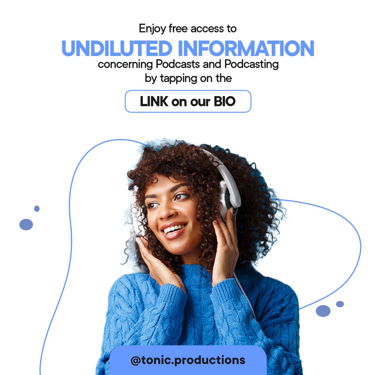 tonicexpression's tweet photo. Do you need access to information concerning Podcasting?

Do you require exceptional advice about how to start a podcast?

PFP is the full package.

It is curated specially for old and new podcasters to aid podcasting. 

Tap on the link on our bio to gain access. https://t.co/kebS9AStYX