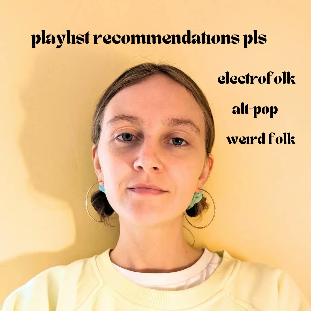 what playlists do you stream?

looking for other alt-folk electrofolk weird pop synth stuff 👀

reply or message me with them please thank yooou 🎧🩶🔊

#electrofolk #altfolk #altpop #folktronica #synthpop #alternativemusic