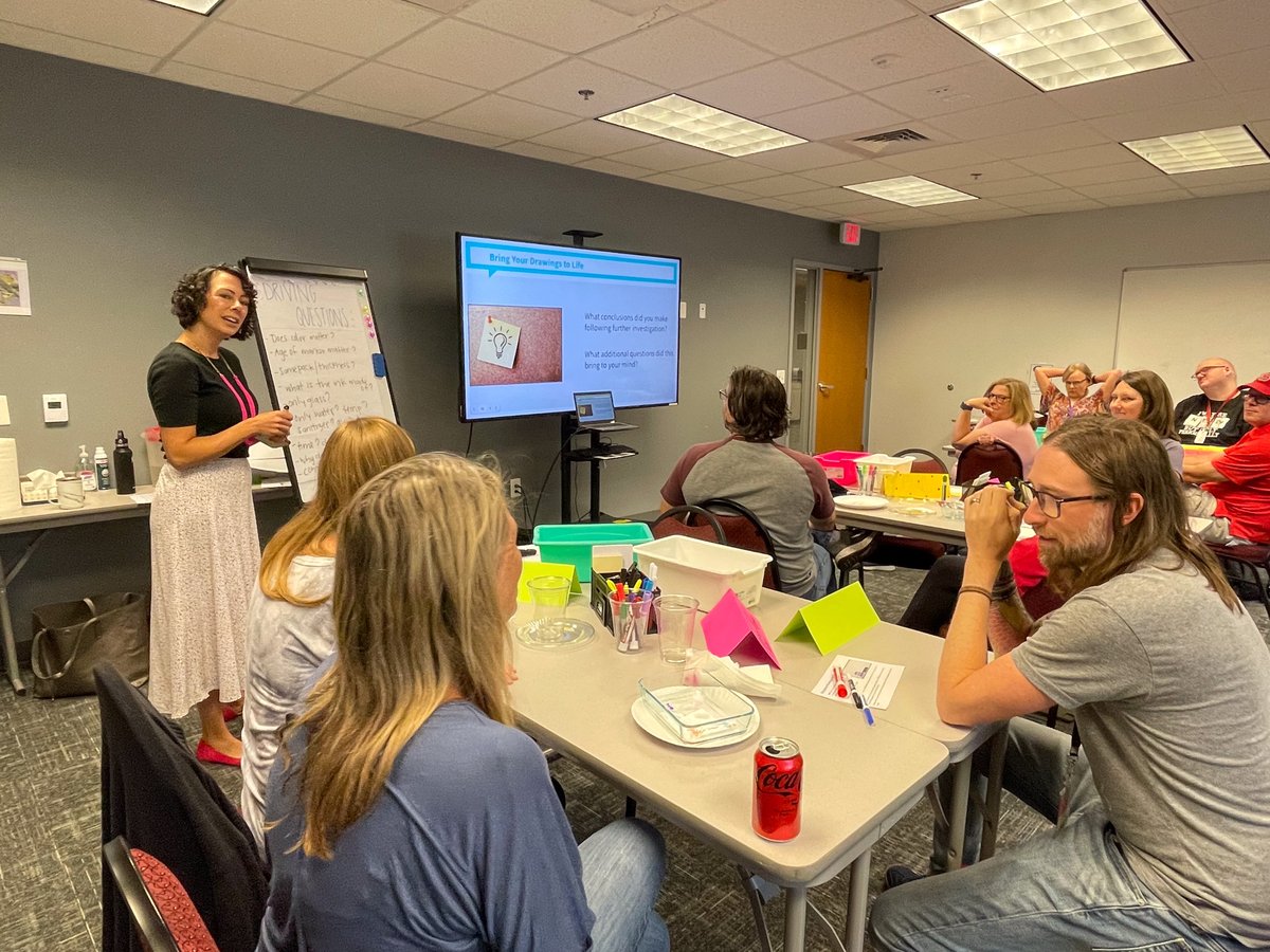WCPSSProfLearn's tweet image. During our PL Day, Secondary science teachers were tasked with solving the phenomenon of how their drawings were able to &quot;come to life.&quot;  After completing their investigations, they developed and presented explanations for the phenomenon. #PLDays2324
@ScienceWCPSS