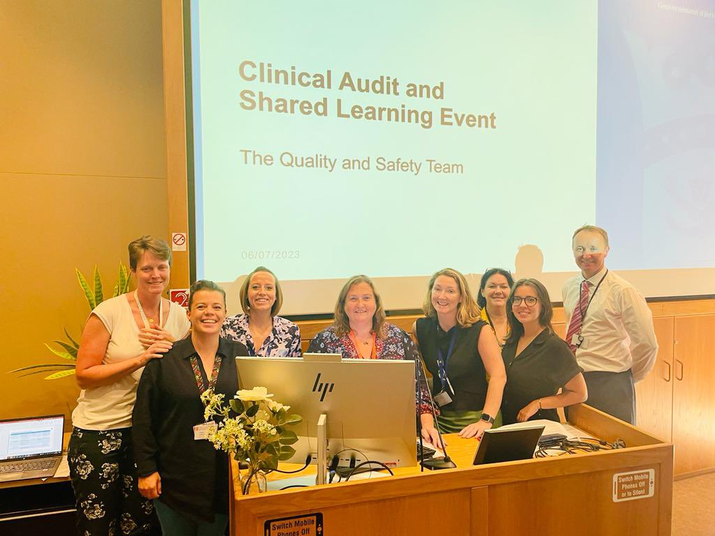 Some of the Quality and Safety team involved in the Clinical Audit and Shared Learning Event. The first of many to come #clinicalaudit #sharedlearning #teamwork @sueur_pam @MoulsonJ @Cristin03615022 @NatalieHolt2 @Lauraosmand