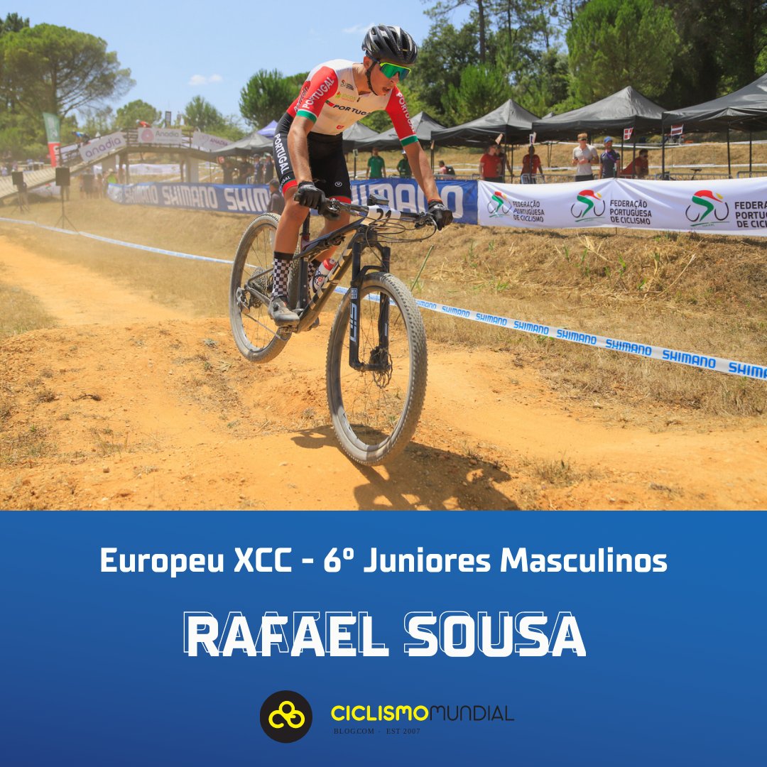 Os Campeonatos Europeus de MTB em Anadia abriram com as corridas de XCC onde 🇵🇹 Roberto Ferreira e Rafael Sousa brilharam ao conquistar o sexto posto em elites e juniores!  

#EuroMTB23

📸 @UEC_cycling
✍️ ciclismomundialblog.com/resultados/int…