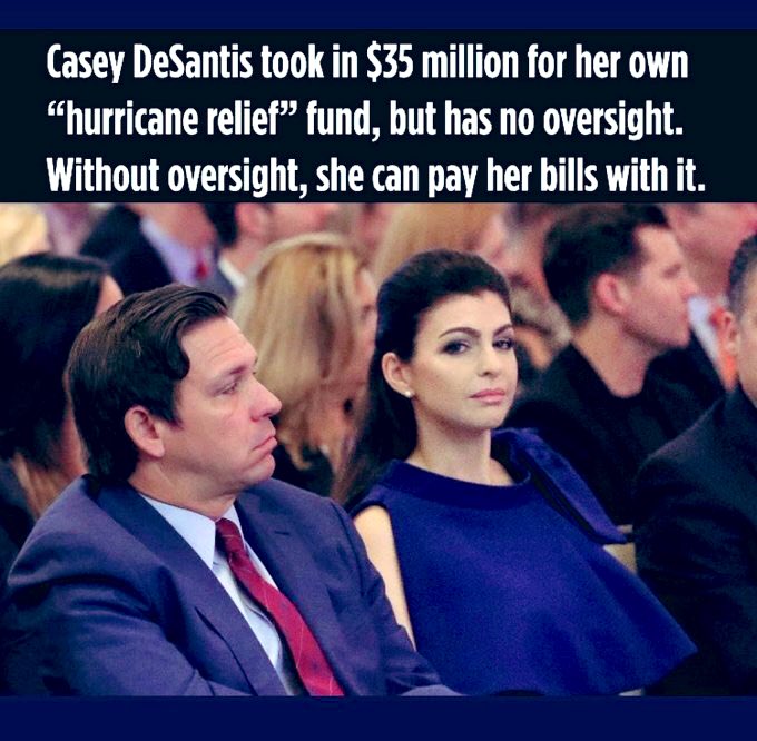 @MeidasTouch Casey DeSantis is also a crook.