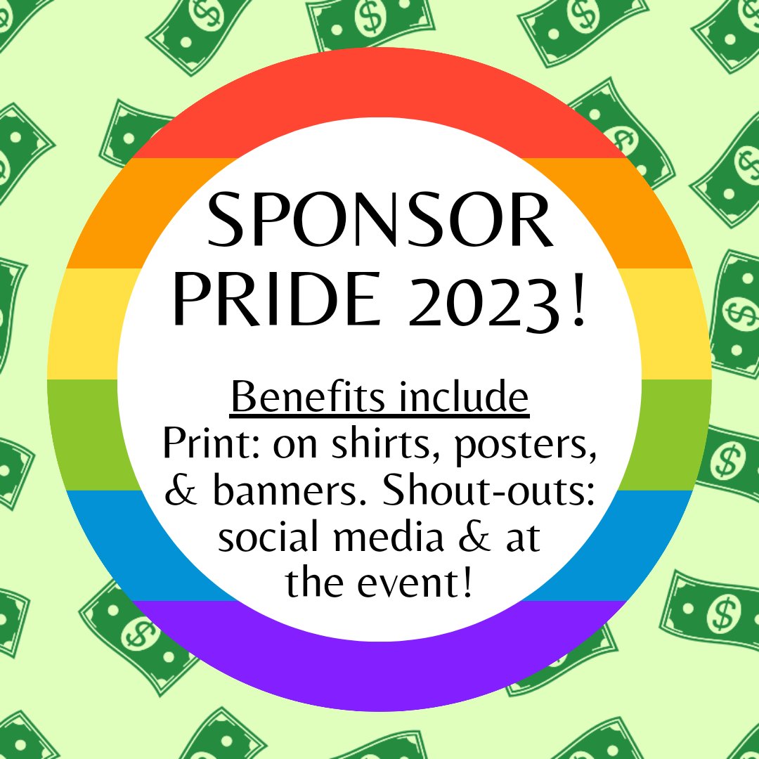 prideinseaside's tweet photo. We're seeking sponsors for PRIDE 2023! Benefits include shout-outs on social media, posters, banners, and tshirts, and more! Sponsorships are also  tax deductible! Pick up a sponsor form at Controversial Coffee or Oregon &amp; More (also on our website)
#lgbtq2sia #pride #sponsor https://t.co/AG08MAUarr