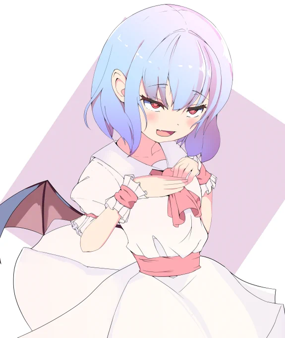 おはようございま( ˘ω˘)スヤァ#イラスト #illustration #レミリア 