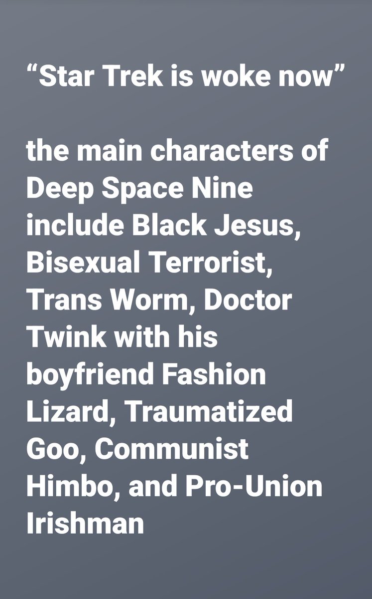 Star Trek has always been woke

#StarTrek
#startrekds9