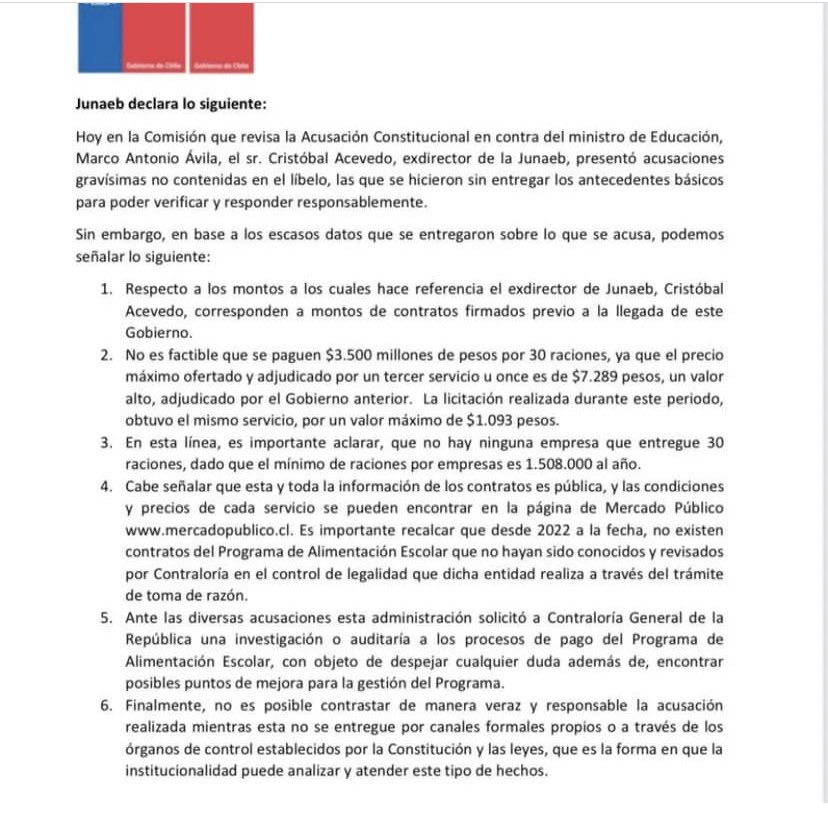 hernan_sr's tweet photo. Otro boomerang para el gobierno de Piñera 
Ya po, pongamonos serios, resultó que la acusación de la JUNAEB era falsa también. 
El gobierno de Piñera pagaba 7 mil pesos por ración, el actual paga solo mil, también aclaran que NINGUNA empresa entrega 30 raciones, es imposible esa cantidad. 
Y lo último, cuando hagan correr una mentira, primero deben revisar fuentes fidedignas y confiables asi no hacen el loco.  🤡