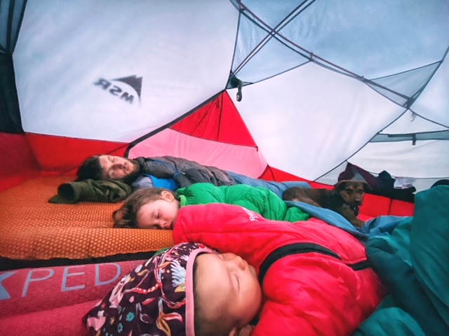 When the exhaustion hits, it really hits. #camping #tent #kids
