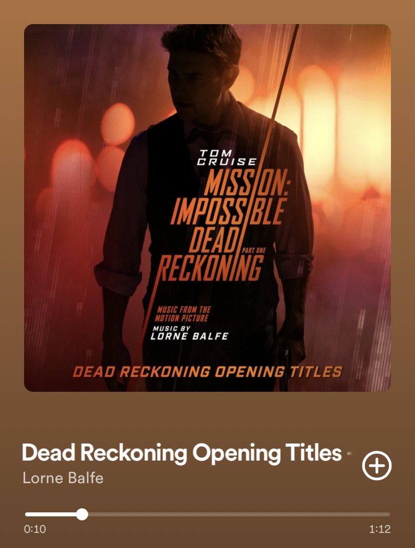 DanOnFilm's tweet photo. I already know this is gonna be HIGH on my 2023 Spotify Wrapped… SO good 👏👏👏

Bring on the full score (AND THE MOVIE) next week 🤩🤩🤩
@Lornebalfe #MissionImpossible7  #bringthebongos https://t.co/HIgHkmlALS