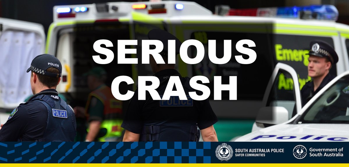 SAPoliceNews's tweet photo. Emergency services are at the scene of a serious crash on the Karoonda Highway #Wynarka. Highway closed. https://t.co/oponma2aYc https://t.co/AnoJMYfn4b