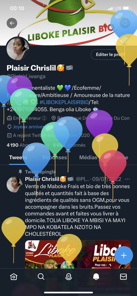 PlaisirLiwanga's tweet photo. C’est mon anniversaire aujourd’hui 🎉🎊🥰 https://t.co/x1a2oDKUNO