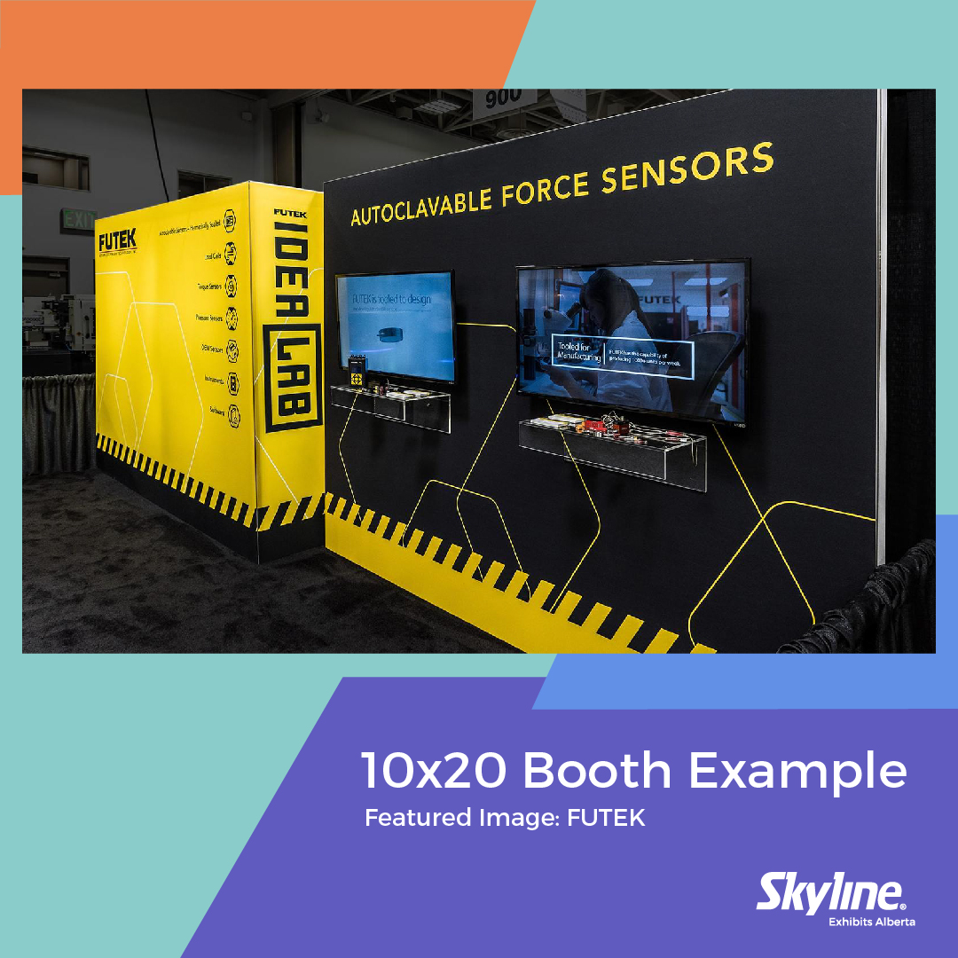 Skyline_AB's tweet photo. Another look at a 10 x 20 back wall with shelving and monitors! We love how the graphics pop with the PictureCube backlighting!
.
.
.
.
#skylineexhibits #alberta #tradeshow #events #displays #rental #yyclocal #backwall #bannerstands #skyline #exhibiting #exhibitor https://t.co/tMtNdOAznZ
