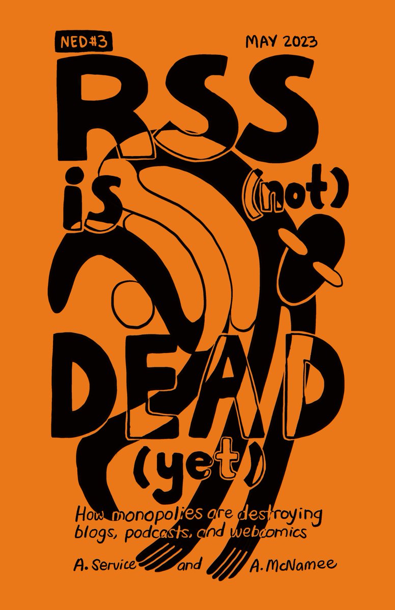 audmcname's tweet photo. New comic with @allia_service! RSS is (not) dead (yet), about internet monopolies. Apropos of nothing, you can also read it https://t.co/EpwD1dKbkO (1/4) https://t.co/Nx5cCGWy3T