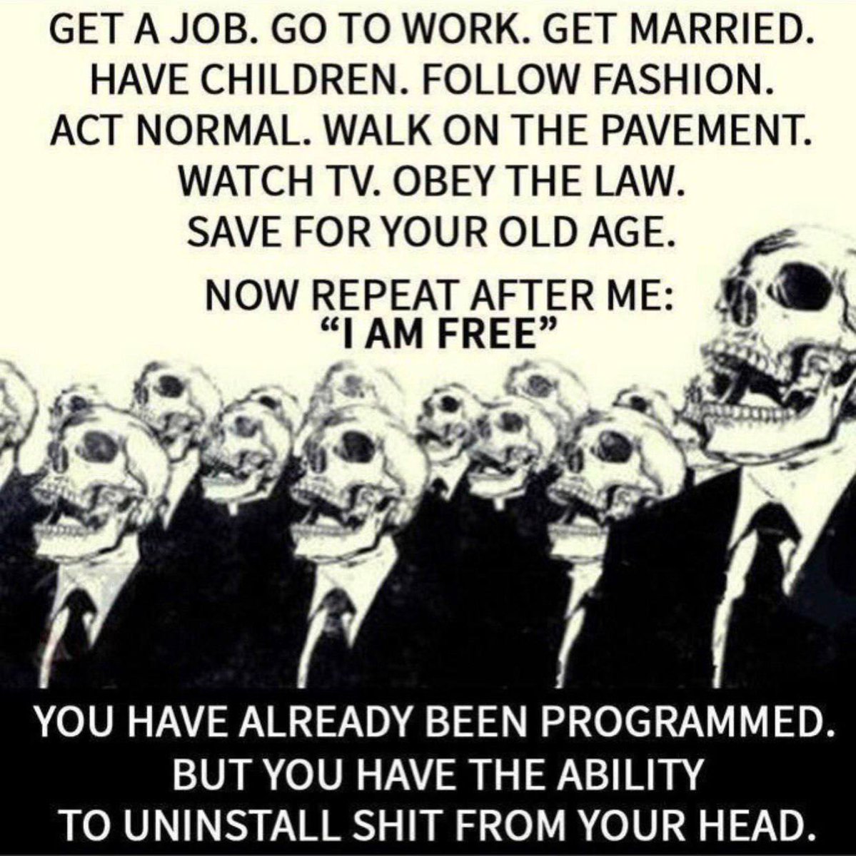 IQNTtoBreakFree's tweet photo. Never question the matrix 😎

Or say "fuck that" I'm next-gen... authority can go fuck itself https://t.co/dc6oFi2oPE