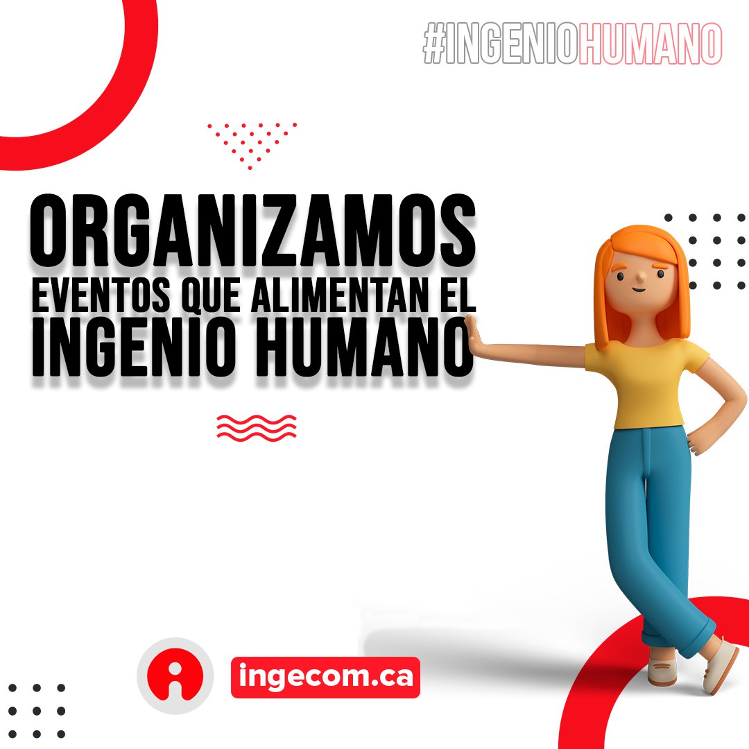 Ingecom_CA's tweet image. ¿Quieres una conferencia, charla, taller, curso, jornada o feria para tu empresa? Con Ingecom es posible 🥳.  En nuestra organizamos encuentros que promuevan el conocimiento en todas sus áreas 🤓 ¡Únete a la Ingeniomanía!
#ingecom #ingeniomania #organizaciondeeventos #publicidad