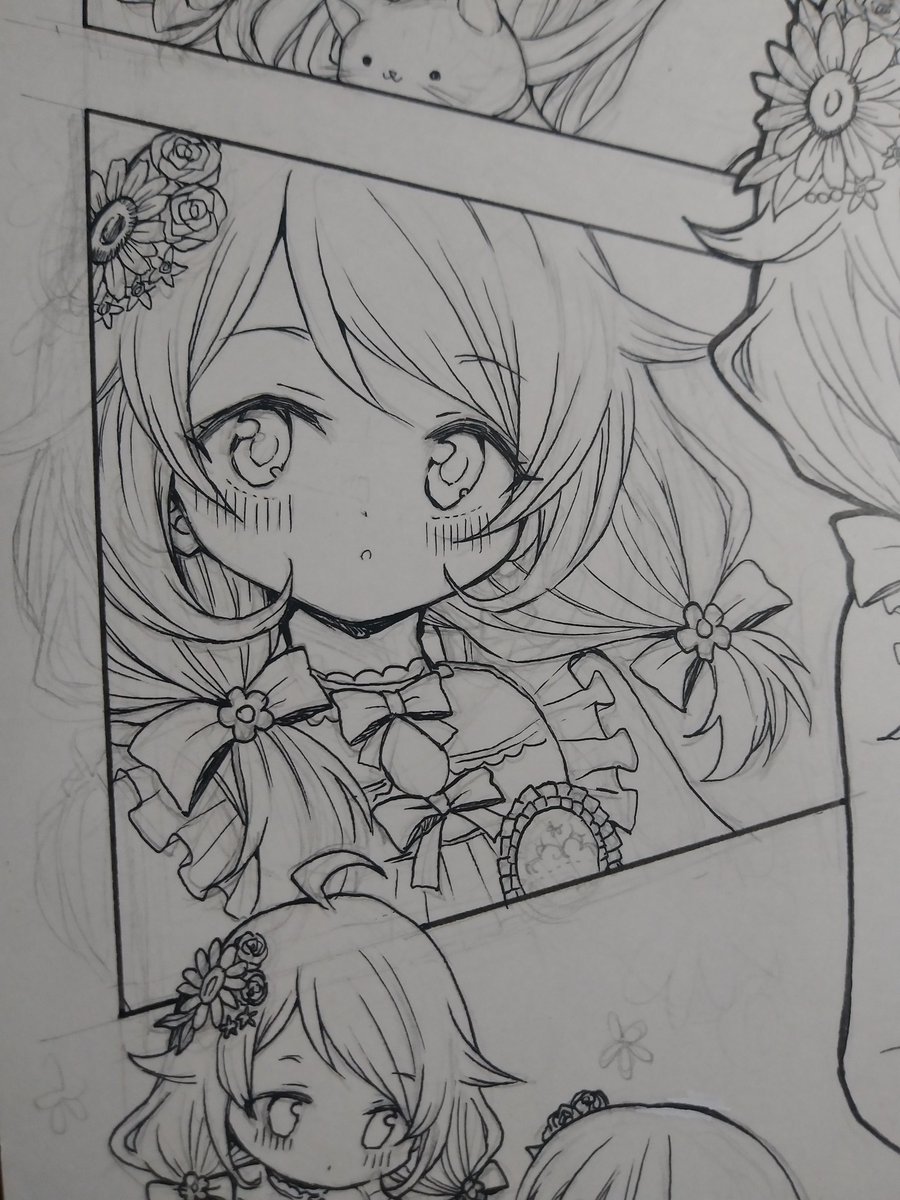 ペンおわった～🌻
いろぬる～ 