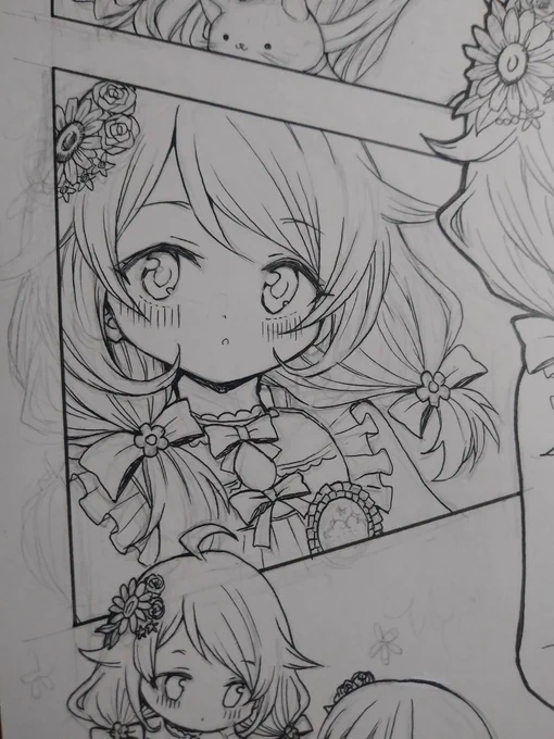 ペンおわった～🌻
いろぬる～ 