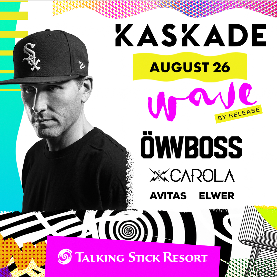 This lineup just got bigger! <a href="/kaskade/">Kaskade</a> is joined by support <a href="/ownbossmusic/">Öwnboss</a> <a href="/listentocarola/">CAROLA | BUILD THE BEAT | OUT NOW 🎶</a> <a href="/avitasmusic/">Avitas</a> &amp; <a href="/DjElwer/">ELWER</a> on August 26 at <a href="/wavedayclub/">Wave by RELEASE</a> 🌊☀️ Get your tickets now for one of the biggest pool parties of the year! 🎟 rb.ht/Kaskade23