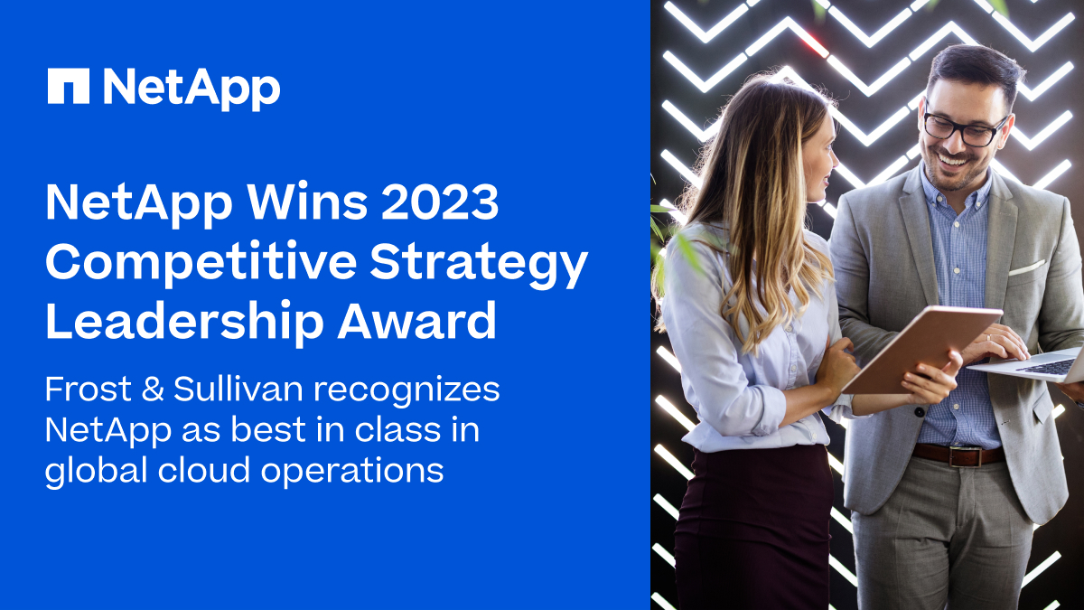 NetApp's tweet image. We&apos;re so proud to be recognized by @Frost_Sullivan as best in class in the global #cloudoperations industry! 🙌

From solving storage &amp;amp; data management in the #cloud, discover how we&apos;ve become a key player in the #CloudOps market: ntap.com/3K97L3N

#FrostAwards