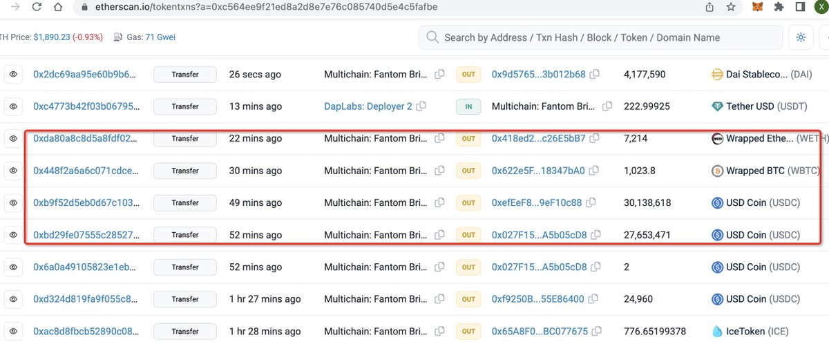 peckshield's tweet image. Hi @MultichainOrg you may want to take a look:  
etherscan.io/tokentxns?a=0x…