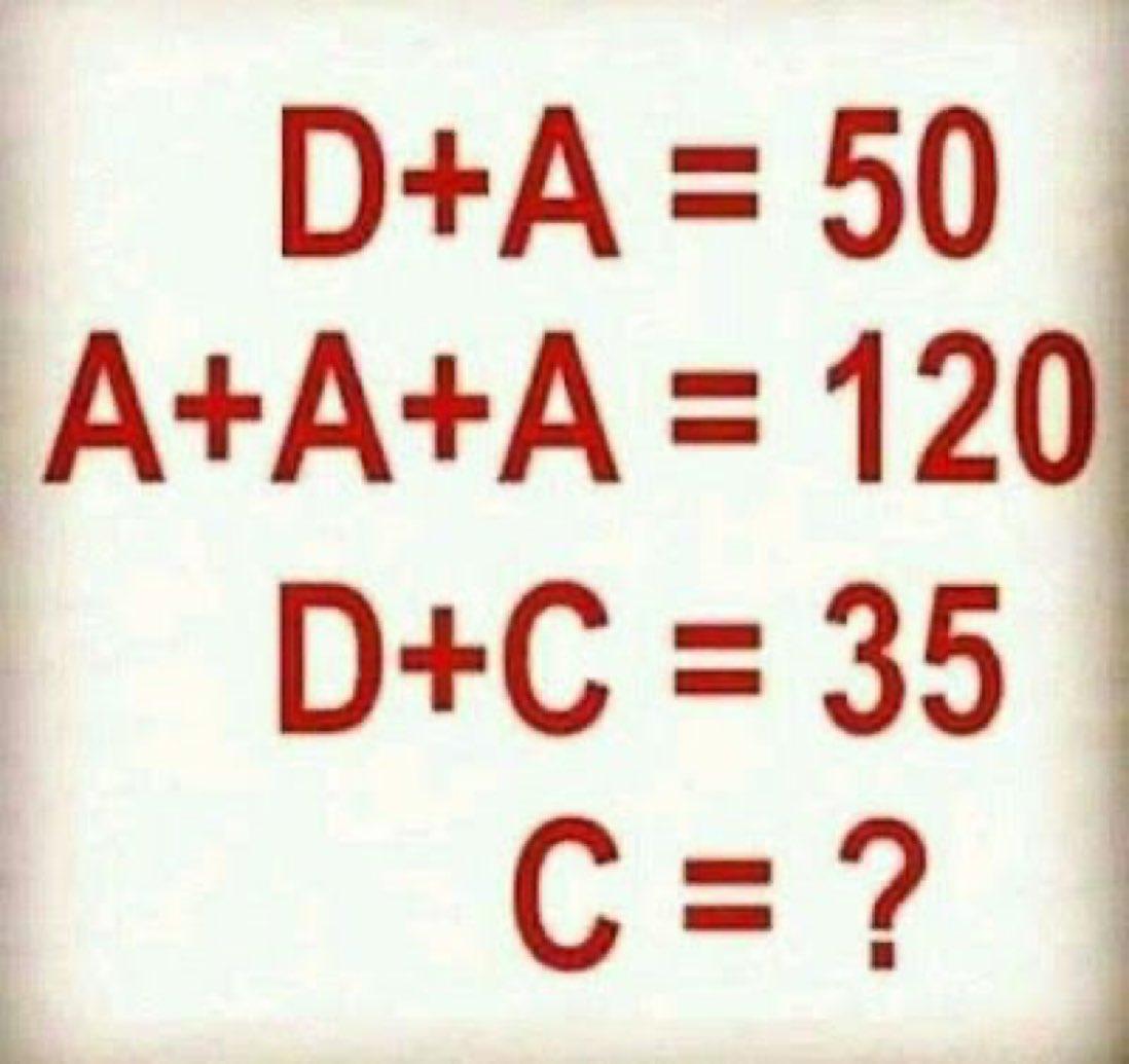 TheMoonHailey's tweet photo. WHO CAN SOLVE THIS ONE?
C = ? https://t.co/0Ksdg5zABJ