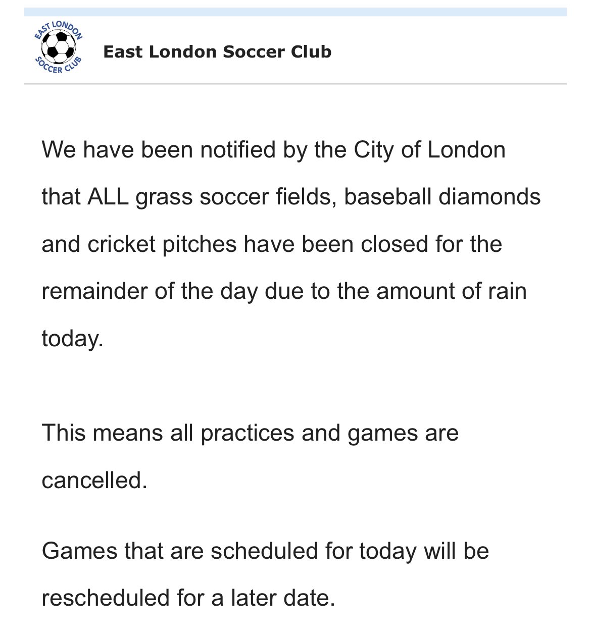 East London Soccer Club