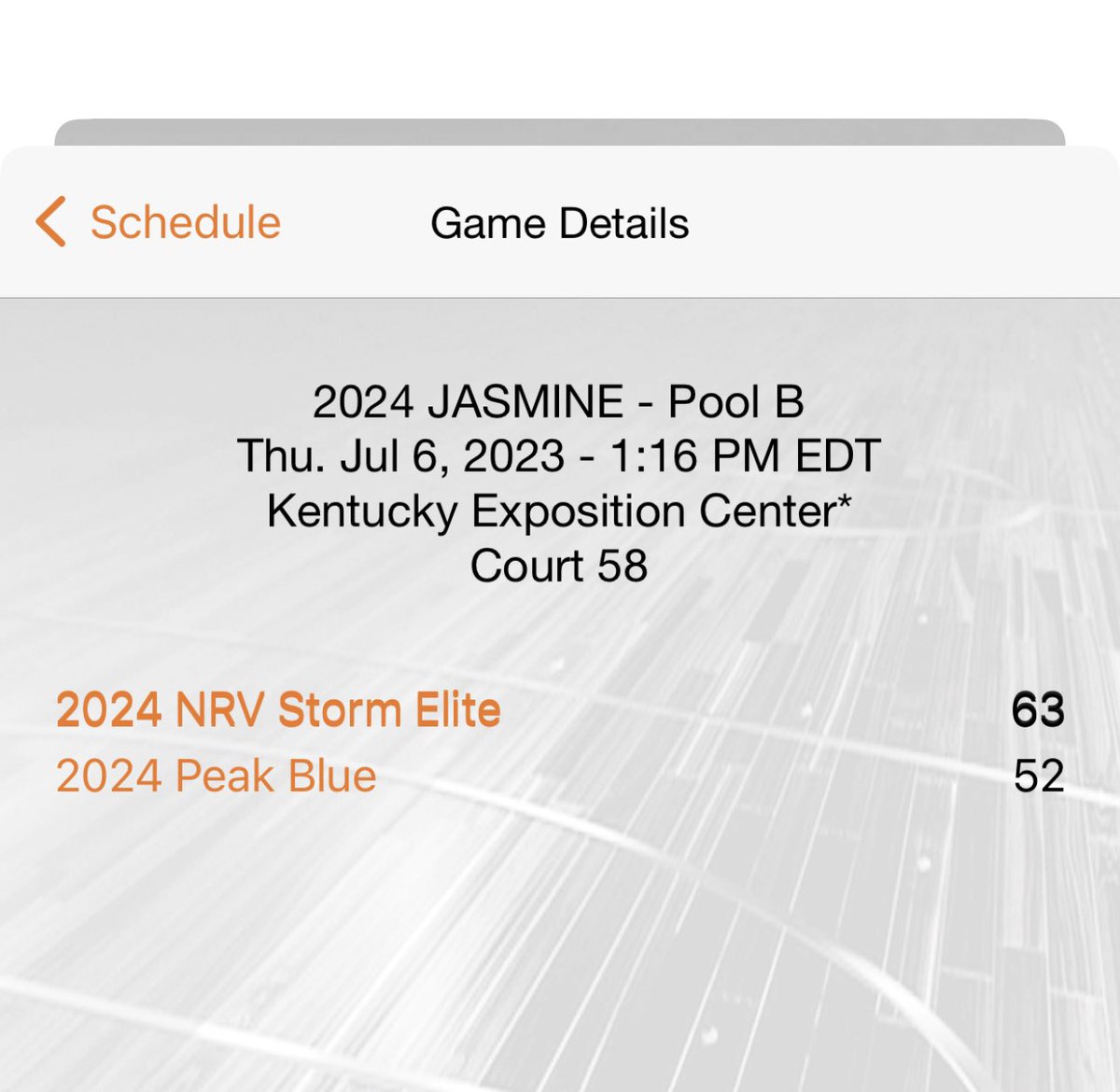 Game 1 WIN vs a very talented team! Hats off to Peak Blue, they are the real deal! 

<a href="/sara_larios20/">Sara Larios</a> stuffed the stat sheet w/ 24P (5 💣s), 4S and 3A
<a href="/KennedyHancock6/">Kennedy Hancock</a> 15P
<a href="/mcaronn33/">Maddie Caron</a> DOUBLE-DOUBLE 12P, 10R
<a href="/Brynnferg21/">Brynn Ferguson</a> 5P
<a href="/MadilynWint2025/">Madilyn Winterton</a> 3P, 6R, 3A
<a href="/DunbarPayton/">Payton Dunbar</a> 2P, 10R, &amp; an