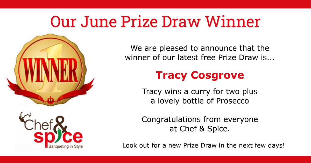 Announcing the winner of our free prize Draw for June...
