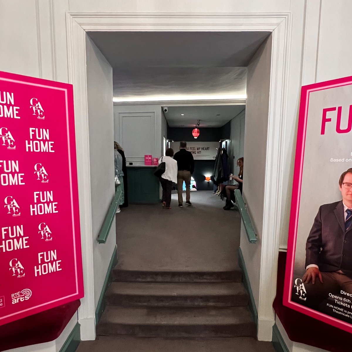 GateTheatreDub's tweet image. Welcome to opening night of #FunHome at the Gate Theatre!