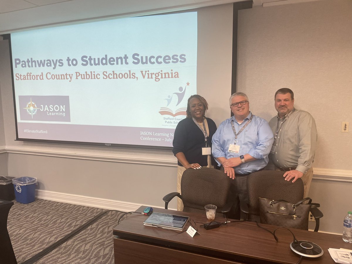 ThomasTaylorEdD's tweet photo. As leader in #STEM education, Team Stafford is well represented @JASONLearning - sharing great ideas for fellow @AASAHQ STEM leadership consortium partners - special thanks to Vernon Green, Jr for your support @G_CubedINC @DeshelmanCTE @Michael_Bolling #ElevateStafford https://t.co/V05B3GmiCZ