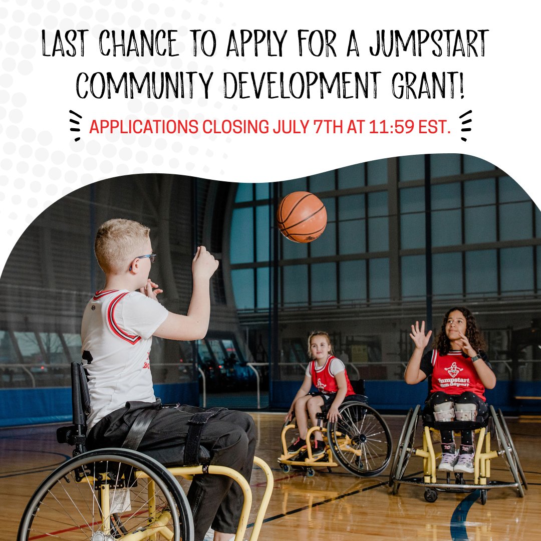 Is your organization looking for support with operational costs or sports and recreational programming? Our Jumpstart Community Development Grant applications close on Friday, July 7th at 11:59PM EST. To apply now, please visit jmpst.ca/CommunityGrants.