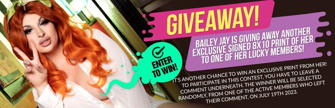 I&rsquo;m having another signed photo print giveaway! https://t.co/2booWGXuE8 https://t.co/5uHKdkBm8e<a href="/tag/panties"class="tags"><span>#panties</span></a><a href="/tag/gooners"class="tags"><span>#gooners</span></a><a href="/tag/baileyjay"class="tags"><span>#baileyjay</span></a>