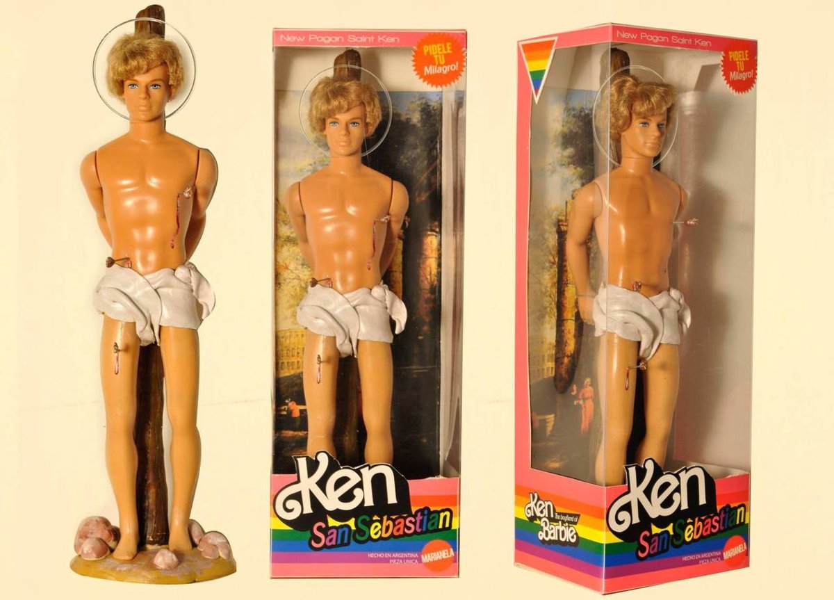 thinking about the saint sebastian ken barbie doll
