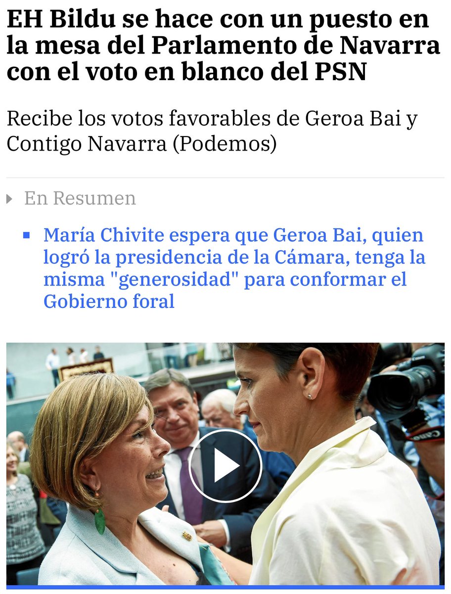 El PSOE no quiere que se sepa que en Navarra ya ha pactado reeditar el pacto con PNV y Bildu para seguir gobernando (ha dado la Presidencia a PNV y un asiento a Bildu) y sólo está esperando a que pasen las elecciones para hacerlo.

Sería una pena que se retuiteara el nuevo
