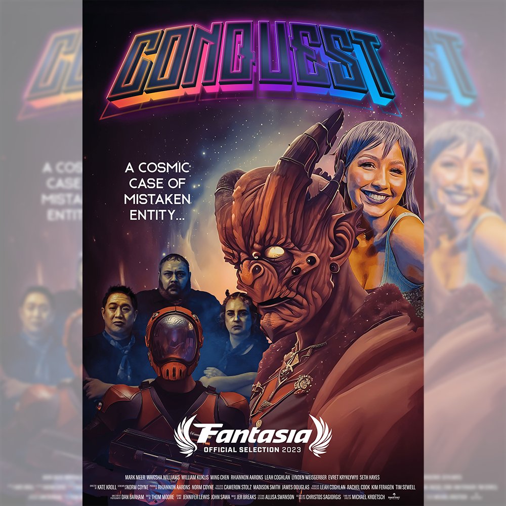ANNOUNCING our film Conquest is world premiering at <a href="/FantasiaFest/">Fantasia International Film Festival</a> Aug.8! Many of my favorite filmmakers have screened here including <a href="/JamesGunn/">James Gunn</a> <a href="/RealGDT/">Guillermo del Toro</a> <a href="/ThatKevinSmith/">KevinSmith</a> &amp; #QuentinTarantino who calls it "the most important and prestigious genre film festival on this continent.”