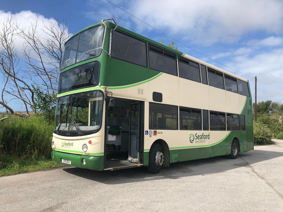 Private hire this afternoon with one of our double deckers at the Seven Sisters Country Park with a school group #seafordanddistrict #bus #sevensisters