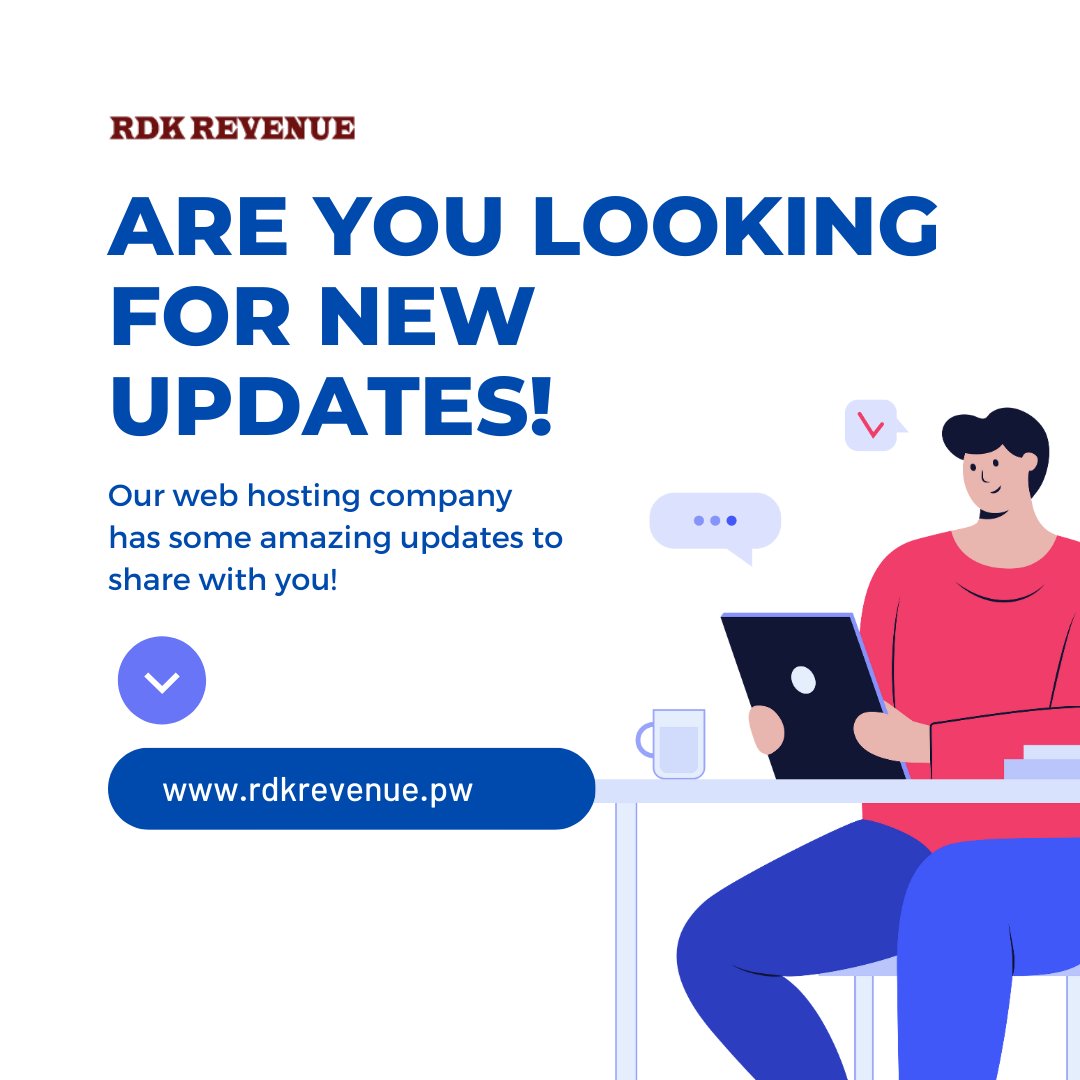 📢 Exciting News! 🌟🌐 Our web hosting company has some amazing updates to share with you! 🚀✨

🌐 rdkrevenue.pw

#WebHosting #WebsiteManagement #Upgrade #Efficiency #Security #Support #AffordablePricing #JoinUsNow #experience #sales #management #share #help #help