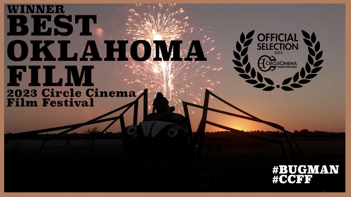 ClaytonTramel's tweet photo. 10 days until the World Premier of "Bug Man" at the Circle Cinema Film Festival. We're proud to announce BM has won Best Oklahoma Narrative Film. We are so pleased at the number of people connecting with this little movie. Cant wait to be in Tulsa on July 16th. #bugman #ccff https://t.co/o8qdacGzwv