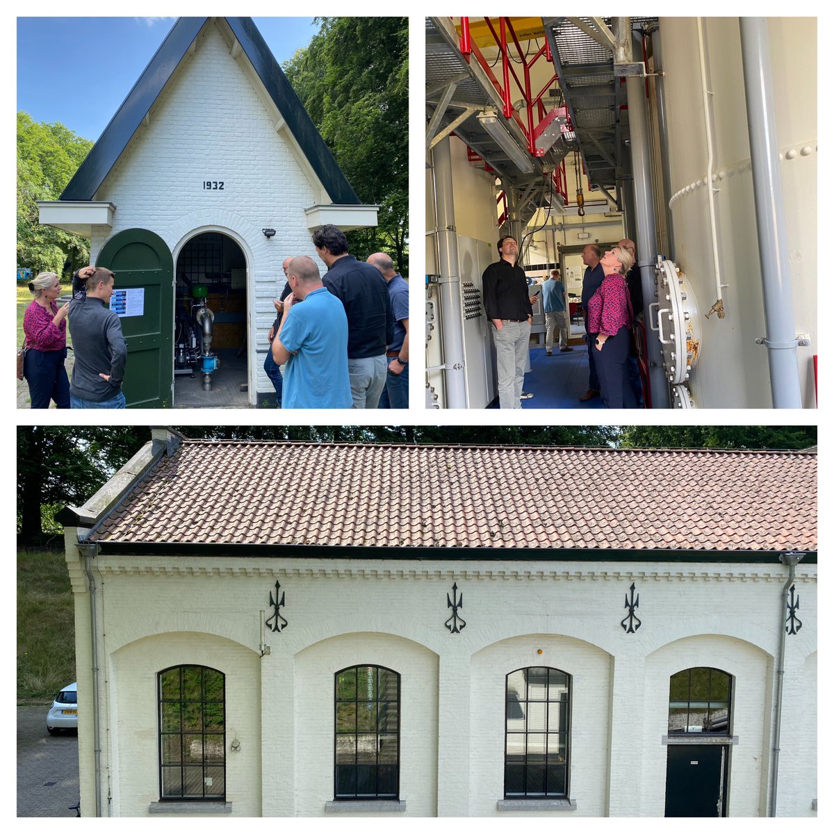 EsterWeststeijn's tweet photo. Zomerborrel van raad @Rozendaal_GLD. Werkbezoek aan de historische waterwinlocatie sinds 1899 van @Vitens op de #Pinkenberg, gevolgd door een drankje bij #VVO. We moeten de Kadernota nog, maar luiden alvast het reces in. https://t.co/W8a8qt2lX5