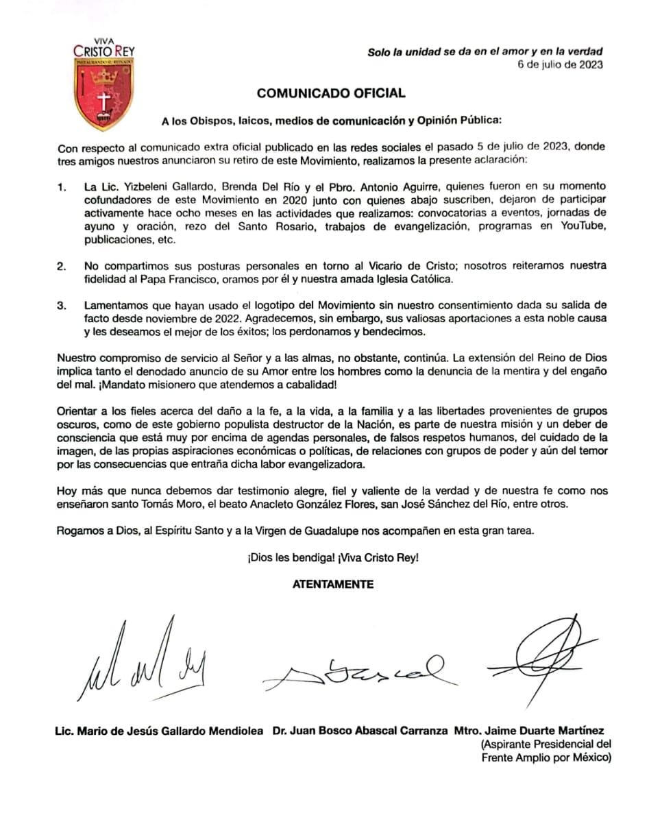 ¡Por favor comparte éste importante comunicado!