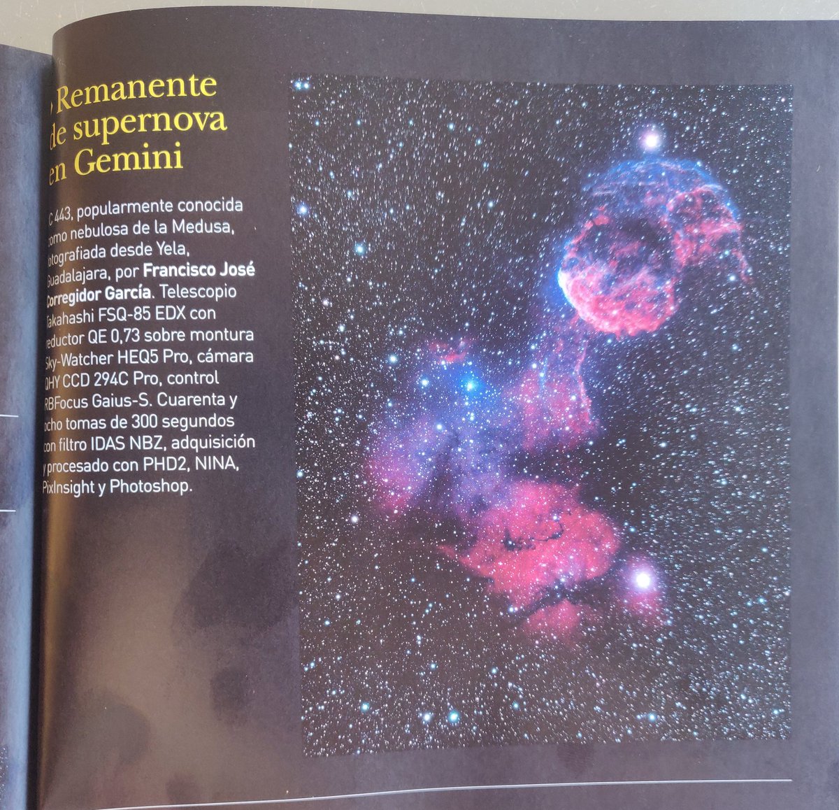FJCorregidor's tweet photo. Mi medusa publicada en @astronomiamag 
La primera vez que veo una foto mía en papel cuché. https://t.co/Sy62dyrjto