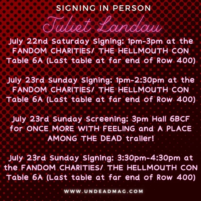 julietlandau's tweet photo. I'll be signing &amp; personalizing the Premier Issue of UNDEAD MAGAZINE at SanDiego @Comic_Con! Come hang out! If you can’t attend, u can order &amp; it will be sent to u! I'm creative director of the mag - an extension of our Undead Series Project. Link to order https://t.co/qeHewiS6N1 https://t.co/LXd1RX4hZu