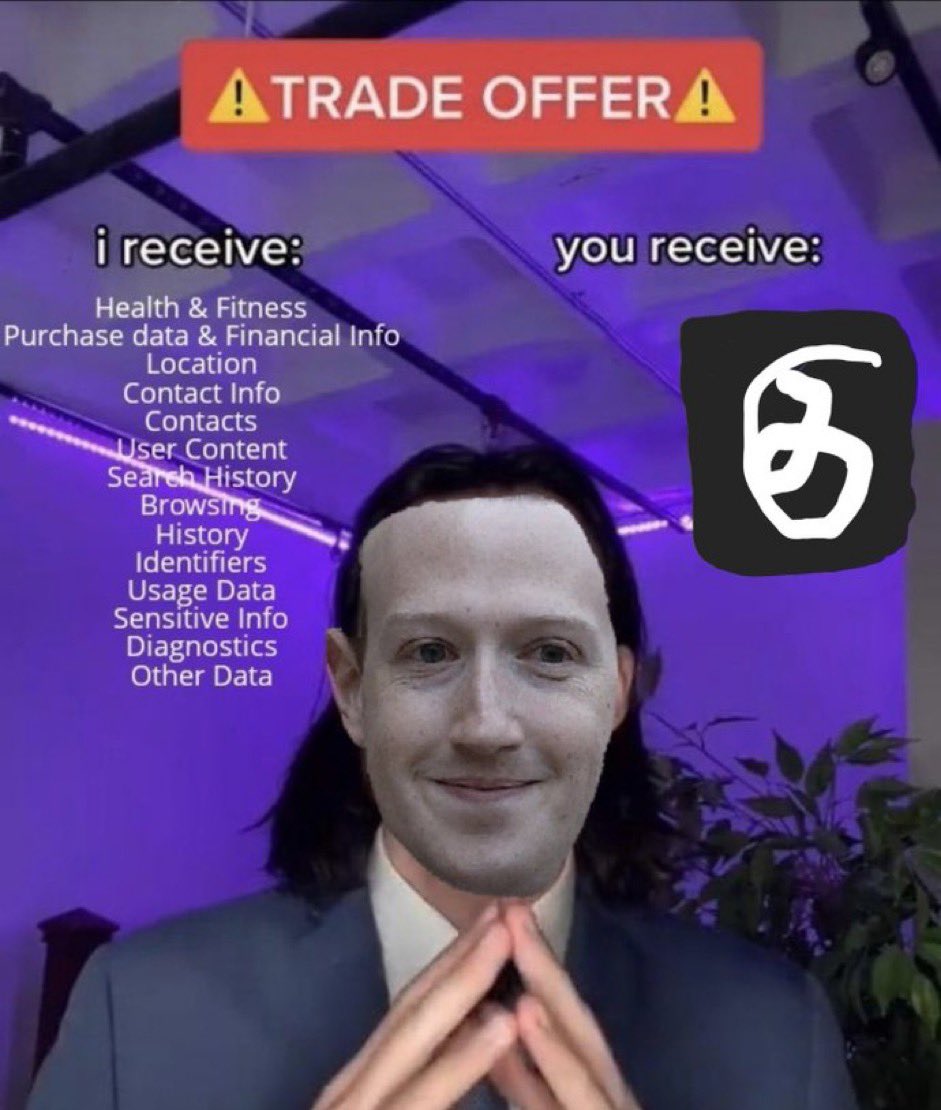 TheSonOfWalkley's tweet photo. Since when has Zuck become everyone’s savior? https://t.co/rRZUfOjCs2