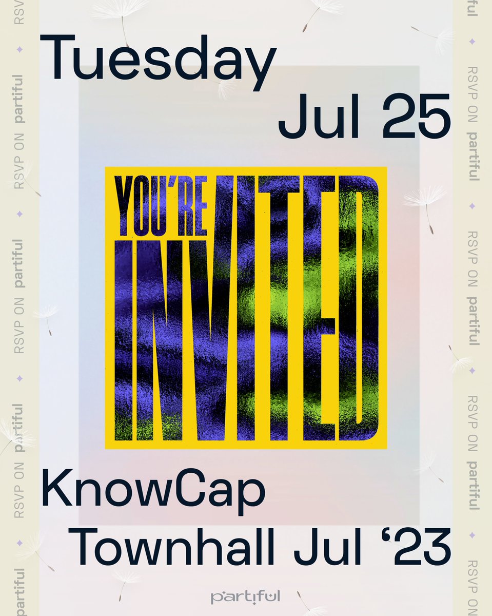 Hosting an open town hall to chat about upcoming stuff we're launching for our community: rewards, the office, referrals, new collectives, etc...

Tap in and ask some good questions. 

partiful.com/e/c77GfoXqNYOP…