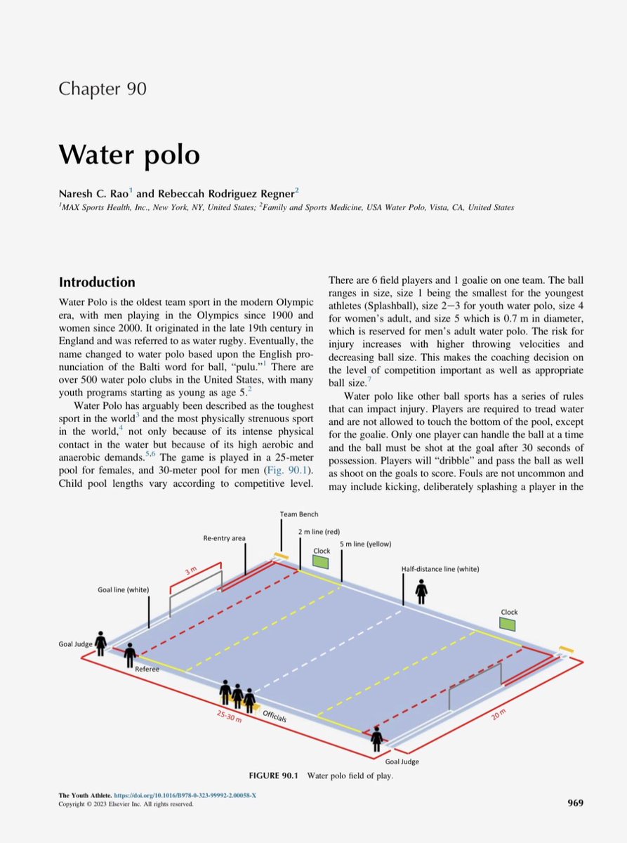 _leveluphealth's tweet photo. Congratulations to Dr. Rodriguez Regner and Dr. Naresh C. Rao for co-authoring the water polo chapter in The Youth Athlete book!
#waterpolo #youthathletes #completeDO #usawaterpolo #sportsmedicine #leveluphealth #olympicathlete https://t.co/C8MhDkf5a2