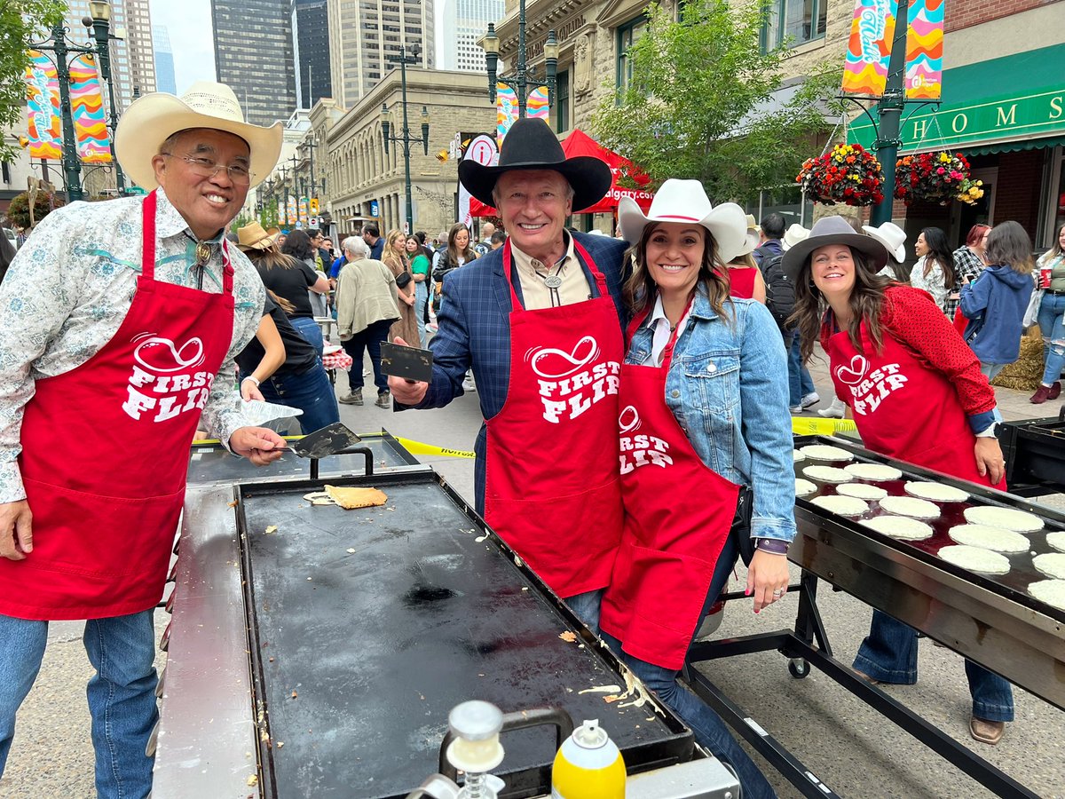 SonyaSharpYYC's tweet photo. No better way to kick off the Calgary Stampede than with the First Flip! Looking forward to this years festivities! #yyccc #calgarystampede #firstflip https://t.co/gilkxhUVTq
