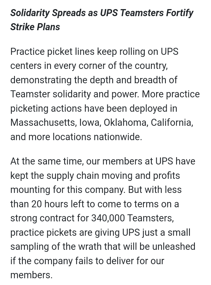 BrJoeBalkis's tweet photo. 7/4/23 #upsNegotiationsUpdate
#2023TeamstersupsContractCampaign #Teamsters #ups
#PracticePicket lines keep rolling!
#DEFUNDfacebook
#DEFUNDtwitter
#DEFUNDyoutube https://t.co/UTxhCFYGhJ
