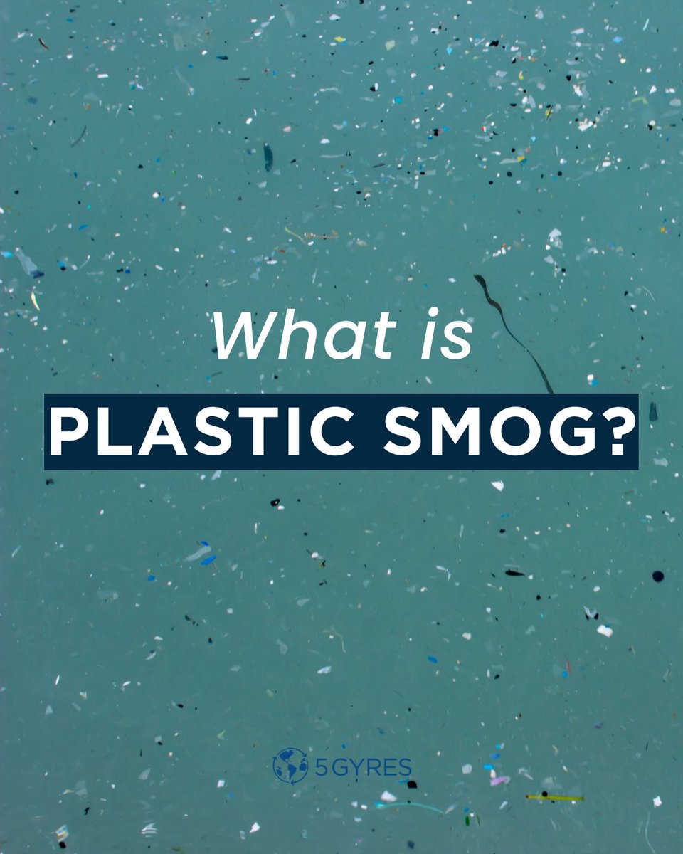 5gyres's tweet photo. (1/2) What is #PlasticSmog?
We often hear of a Texas-sized island of trash floating in the Pacific. The reality is much grimmer: a pervasive toxic smog, made up of 170 trillion plastic particles, permeating the global ocean. https://t.co/z9ID6wdmYs