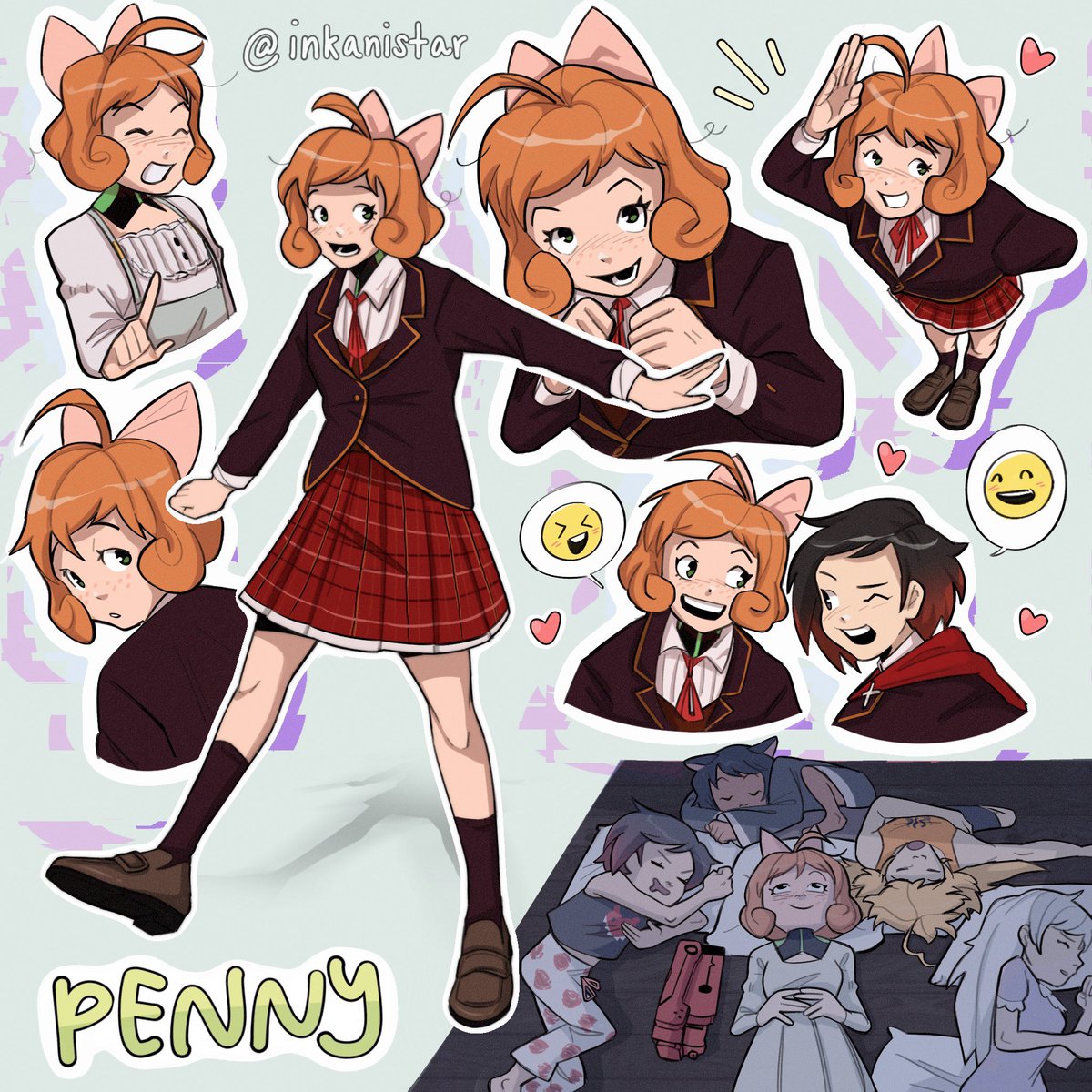 Beacon Penny because prompt 3 is school uniform!!! 💚 she had a plan!!! she deserved to go to school!!! #RWBY  #RWBYfanart #PennyPolendina